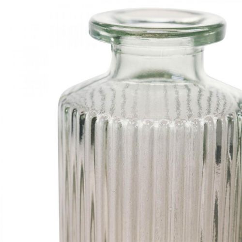 Floristik24 Mini florero vidrio botella decorativa marrón claro retro Ø5cm H13.5cm