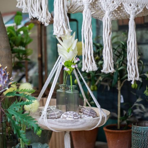 Floristik24 Mini florero vidrio botella decorativa marrón claro retro Ø5cm H13.5cm