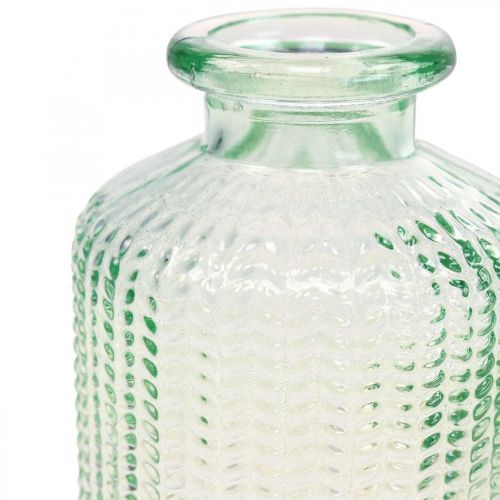 Artículo Mini jarrones vidrio botellas decorativas retro vintage Ø6cm H10.5cm 2pcs