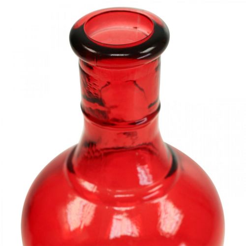 Floristik24 Mini jarrones de cristal jarrones de cristal decorativos rosa rosa rojo morado 15cm 4pcs