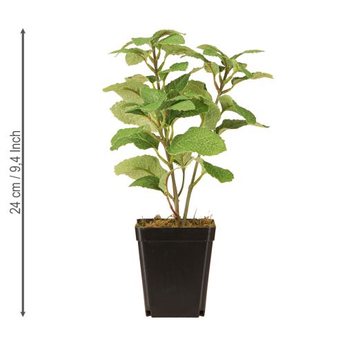 Artículo Menta en maceta Hierbas artificiales Planta verde H24cm