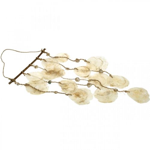 Floristik24 Percha decorativa marinera, conchas capiz, decoración veraniega L73cm AN35cm