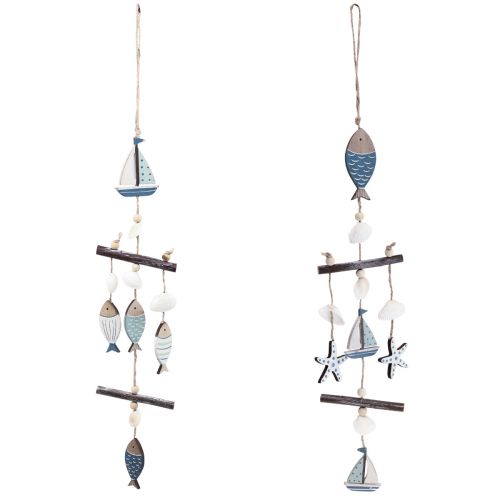 Floristik24 Decoración colgante náutica percha decorativa campanilla de viento náutica 54cm