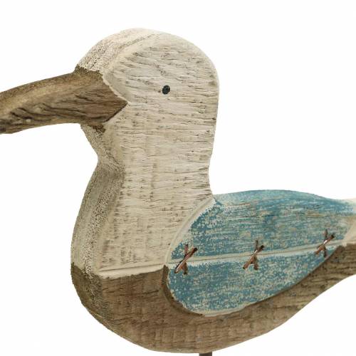 Floristik24 Madera de gaviota azul blanco 20cm × 5cm H25cm