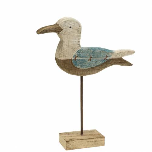 Floristik24 Madera de gaviota azul blanco 20cm × 5cm H25cm