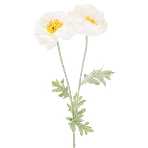 Amapola artificial, blanca,
