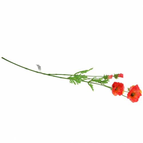 Floristik24 Rosa amapola artificial, flor de seda amarilla amapola 67cm