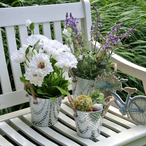 Artículo Amapola en una olla de flores de seda blanca decoración floral