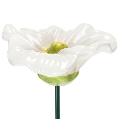 Artículo Esculturas de amapolas de cerámica, flores con un diseño artístico para el jardín, 52 cm, 2 piezas