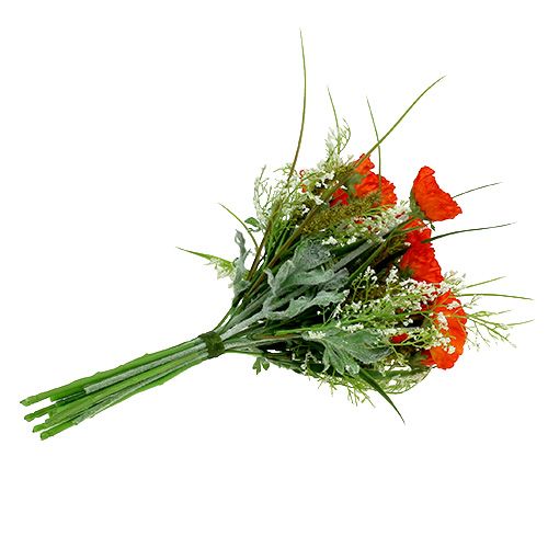 Floristik24 Ramo amapola naranja 40cm