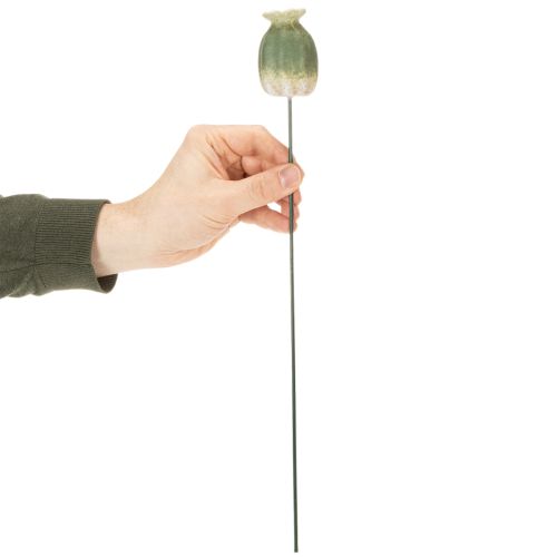 Artículo Estaca decorativa de vaina de semillas de amapola para un jardín elegante de temporada o para destacar en el balcón, 41 cm, 4 piezas