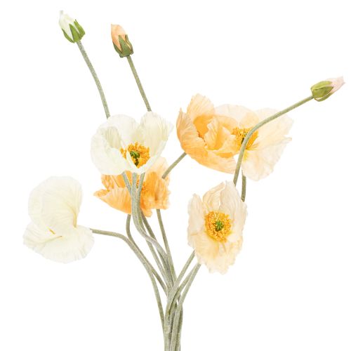 Flor de amapola artificial para decoración y diseño de bodas, 95 cm, 3 piezas