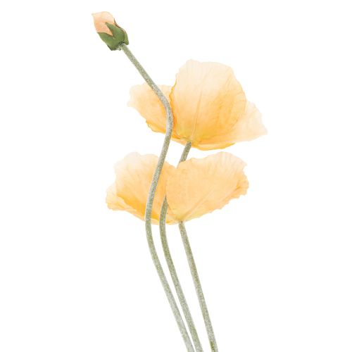 Artículo Flor de amapola artificial para decoración y diseño de bodas, 95 cm, 3 piezas