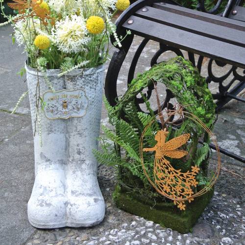Floristik24 Moss deco grass house con musgo artificial y helecho