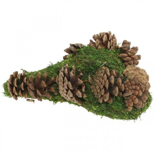 Floristik24 Decoración de tumba corazón musgo con conos para arreglo funerario 20 × 13cm
