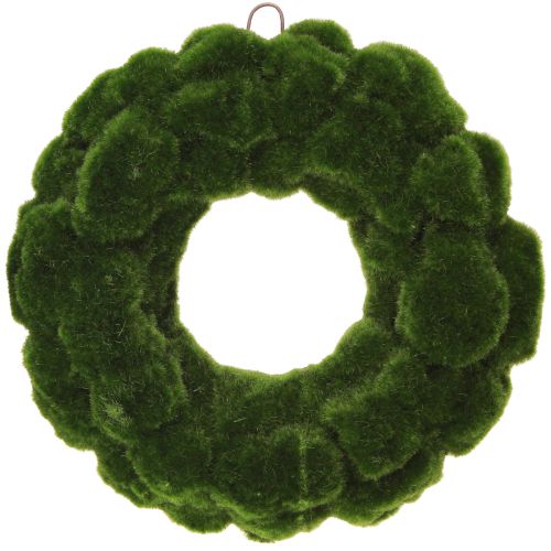 Artículo Corona de musgo artificial, decoración de pared de musgo verde, Ø34 cm