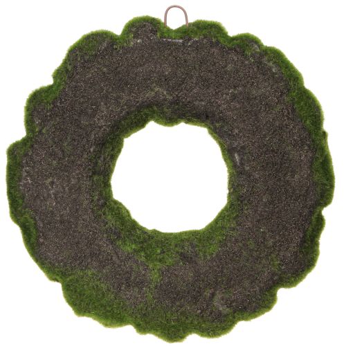 Artículo Corona de musgo artificial, decoración de pared de musgo verde, Ø34 cm