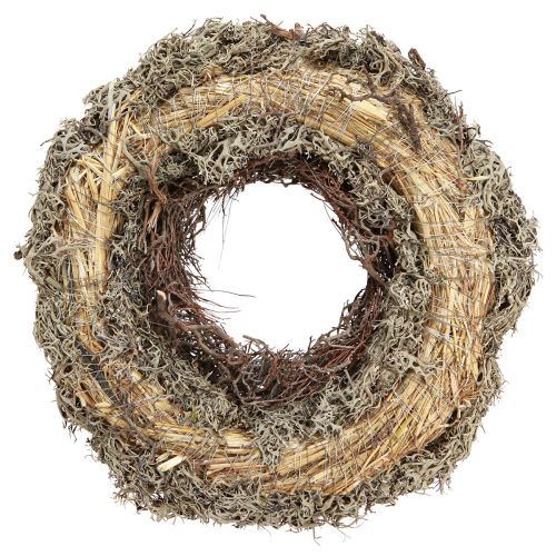 Artículo Corona de musgo con hierba de ratón corona de musgo gris liquen Ø30cm