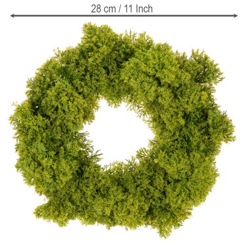 Corona de musgo artificial, decorativa para mesa o puerta, 28 cm. | Floristik24.es