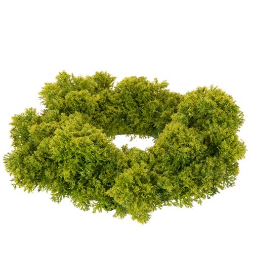 Corona de musgo artificial, decorativa para mesa o puerta, 28 cm. | Floristik24.es
