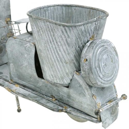 Floristik24 Maceta scooter metal vintage blanco lavado 35×12×23cm
