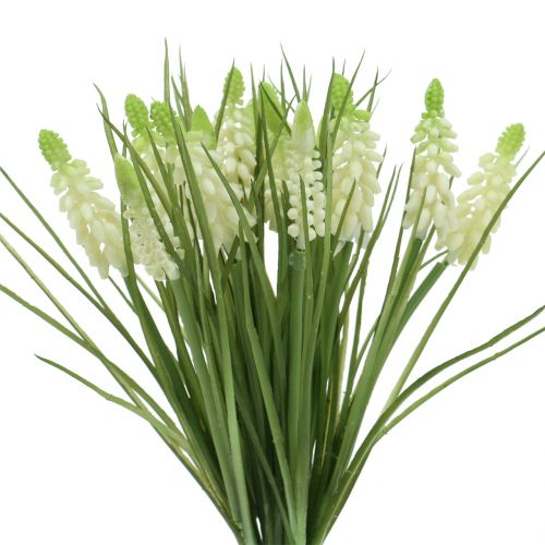 Artículo Jacintos de uva en manojo blanco 30cm 15 piezas