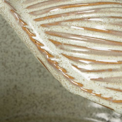 Artículo Cuenco de cerámica con diseño de conchas marinas para una elegante decoración en el salón, 23cm