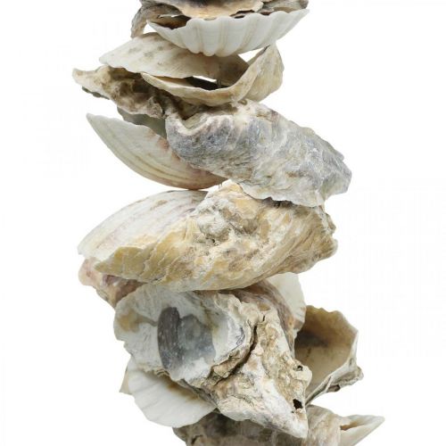 Guirnalda de conchas, decoración de verano, conchas en una cinta, decoración del mar colores naturales L60cm