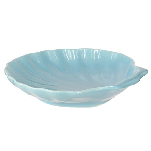 Artículo Plato de concha cuenco marítimo cerámica azul blanco 14cm 3 piezas