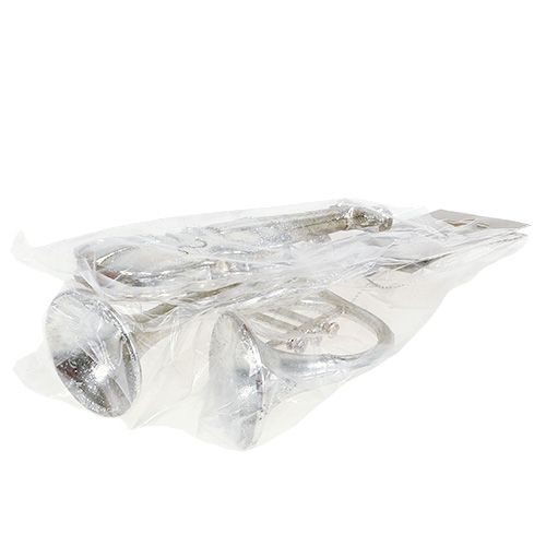 Floristik24 Tipo de instrumentos musicales. 12cm - 14.5cm plata 3 piezas
