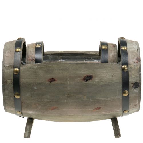 Floristik24 Barril de madera para plantar la naturaleza, juego de 2 22cm / 33cm