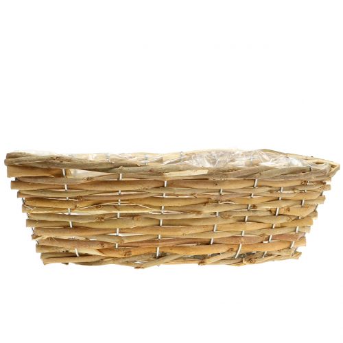 Floristik24 Bote de mimbre para plantar Marrón claro L33cm