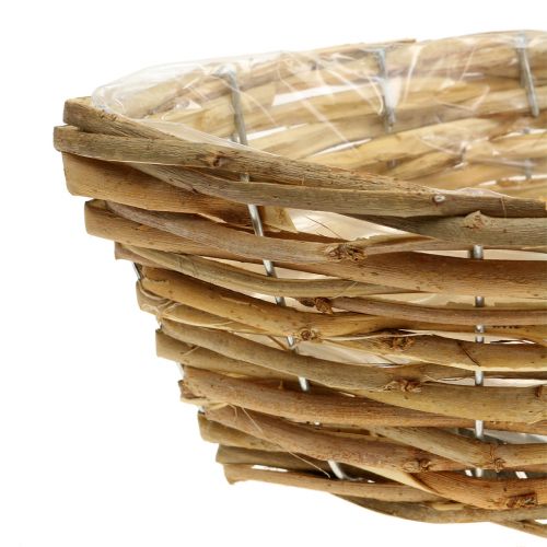 Floristik24 Bote de mimbre para plantar Marrón claro L33cm