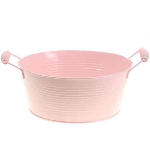 Floristik24 Taza de zinc colores pastel con mango Ø22cm H9,5cm 3pcs
