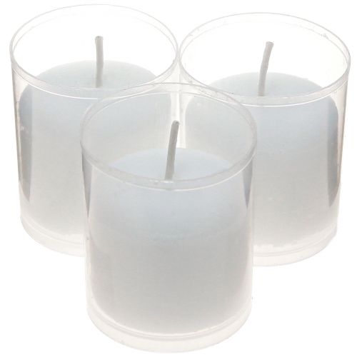 Floristik24 Vela de recambio para vela de tumba blanca H5.8cm 20 uds