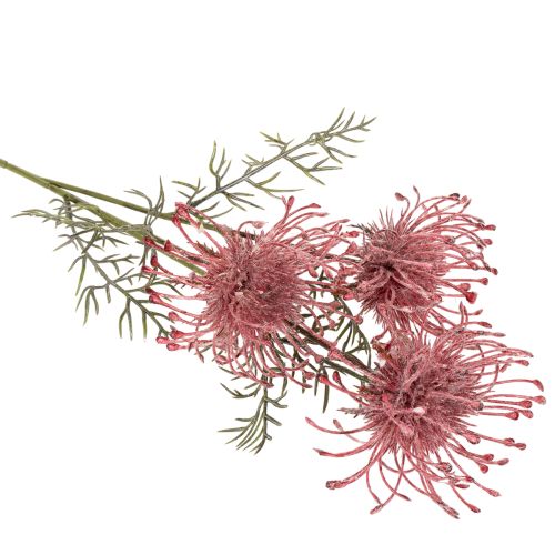 Alfiletero de flores artificiales, rama de protea en flor de 65 cm, 3 unidades | Floristik24.es