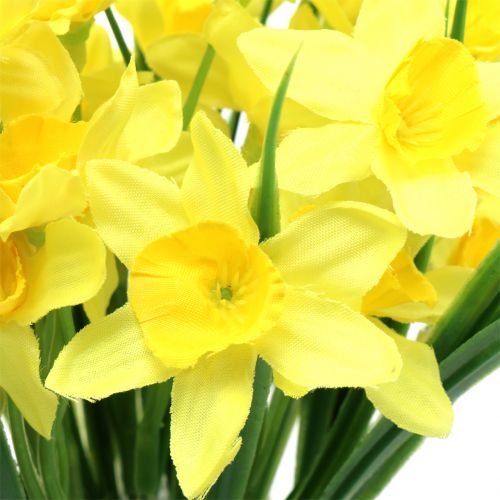 Floristik24 Narciso amarillo 27cm 12pcs decoración de mesa