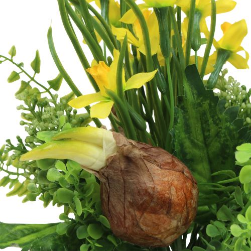 Floristik24 Narciso artificial bouquet con ramas y cebollas 38cm
