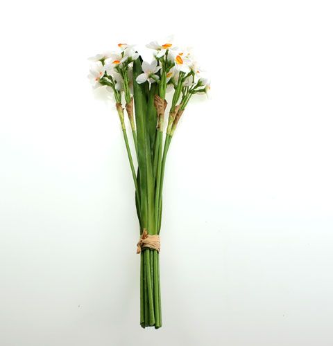 Floristik24 Ramo Narciso en blanco 35cm 3pcs
