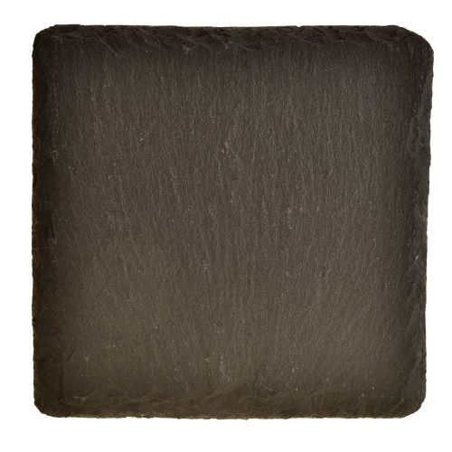Artículo Posavasos cuadrados plato pizarra natural negro 10×10cm 6ud