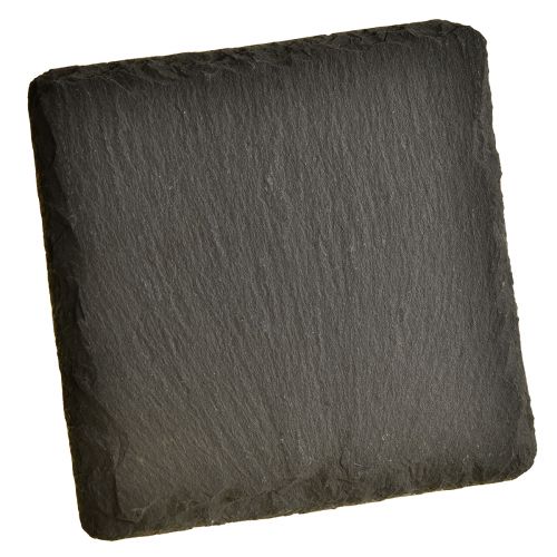 Artículo Posavasos cuadrados plato pizarra natural negro 10×10cm 6uds
