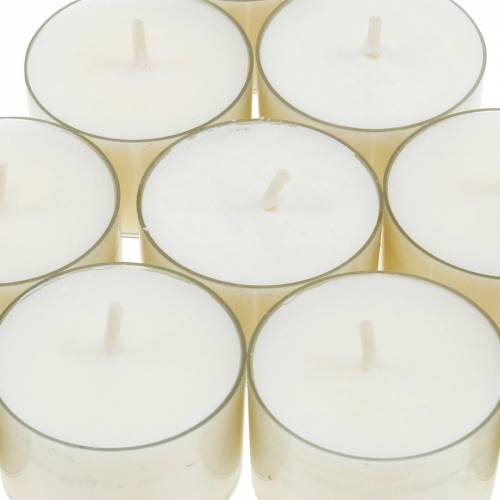 Artículo Velas de té PURE Nature Lights de cera de colza, duración de combustión natural: 7 horas, 18 unidades