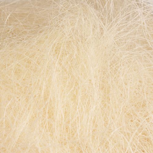 Artículo Hierba de sisal de fibra natural para manualidades Hierba de sisal blanco crema 500g