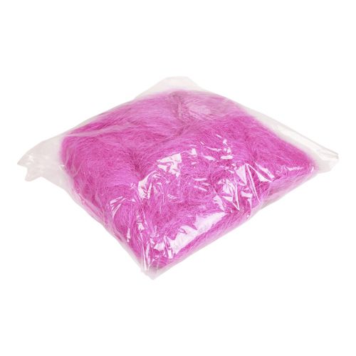 Artículo Hierba de sisal de fibra natural para manualidades Hierba de sisal rosa 300g