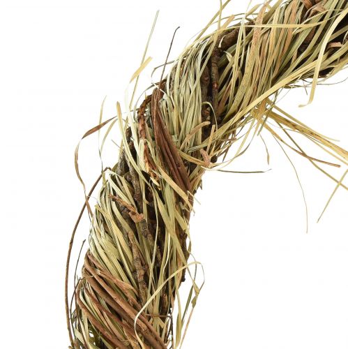 Artículo Corona natural corona de vid con heno corona decorativa Ø29cm 2ud