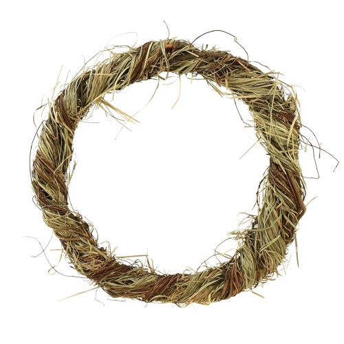 Artículo Corona natural corona de vid con heno corona decorativa Ø29cm 2ud