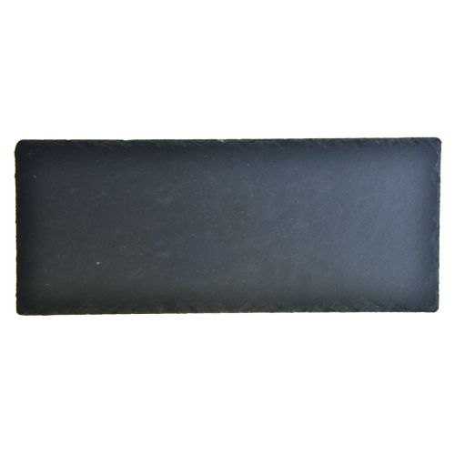 Placa de pizarra natural bandeja de piedra rectangular negra 35×15cm 3ud