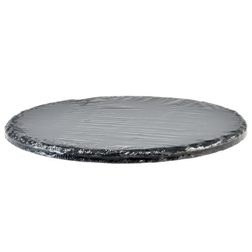 Artículo Plato de pizarra natural bandeja piedra redonda negro Ø25cm 2uds
