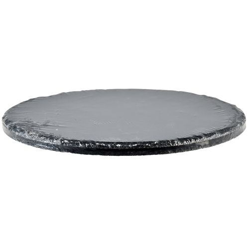 Artículo Plato de pizarra natural bandeja piedra redonda negro Ø30cm 2uds
