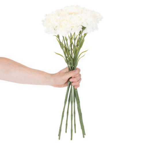 Clavel artificial con tallo para ramos y coronas, 56 cm, 8 unidades. | Floristik24.es
